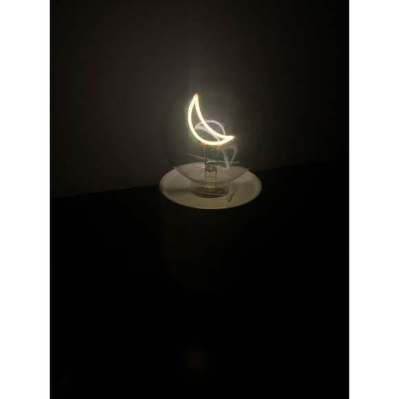 6.5" Crescent Moon Shaped Wire Bulb LED Light Table Top Decor Concepts In Time - Picture 2 of 11